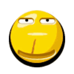 a yellow smiley face with a red line going through it 's mouth