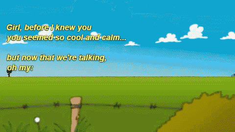 a cartoon of a squirrel with the words girl before i knew you you seemed so cool