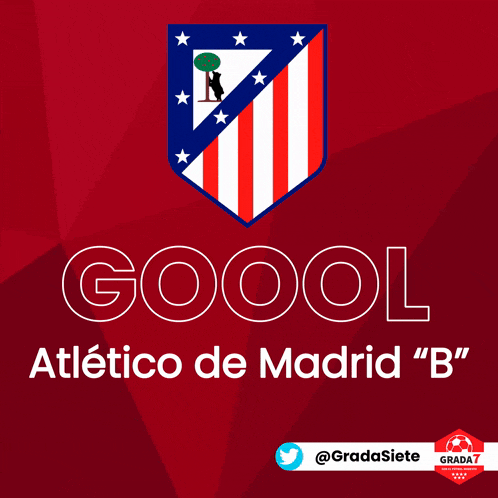 a poster for atletico de madrid that says goool on it