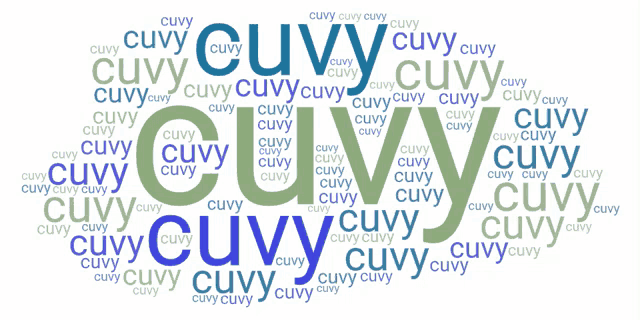 the word cuvy is surrounded by other words such as cuvy