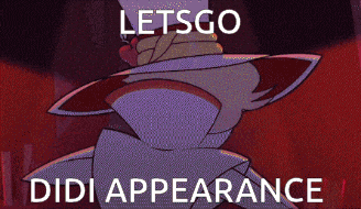a cartoon character with the words letsgo didi appearance below him