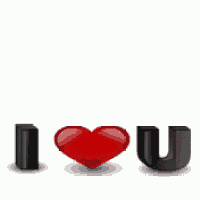a red heart and a black letter u on a white background .