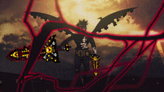 a pixel art drawing of a man with wings and a sword