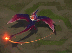 a colorful dragon is flying in the air with a sword in its mouth