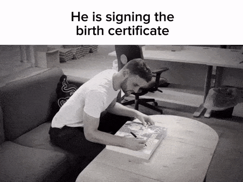 He Is Signing The Birth Certificate Sb737 GIF - He Is Signing The Birth Certificate Birth Certificate Sb737 GIFs