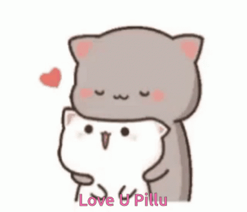 Mochi Mochi Peach Cat Love U Pilly GIF - Mochi Mochi Peach Cat Love U Pilly Rub Head GIFs