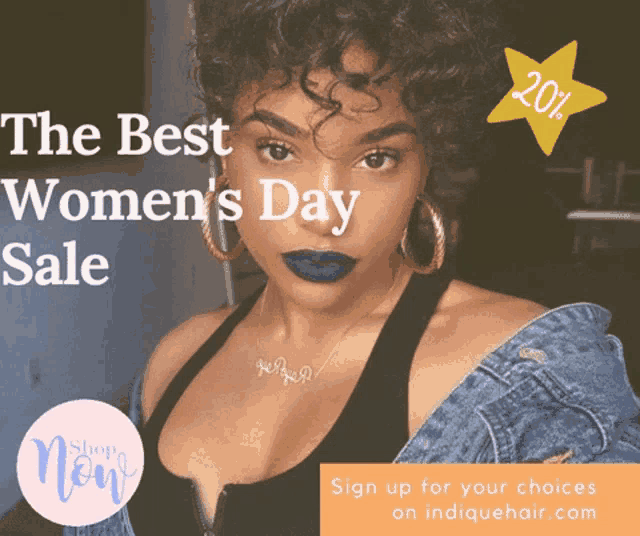 the best women 's day sale sign up for your choices on indiquehair.com