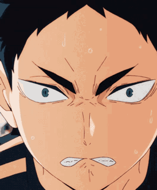 a close up of a person 's face with a surprised expression
