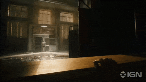 a dark room with ign written on the bottom right