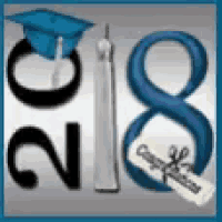 a picture of a graduation cap and tassel with the year 2018