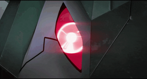 a red lightning bolt is on a black surface