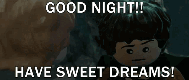 a cartoon character says good night and has sweet dreams