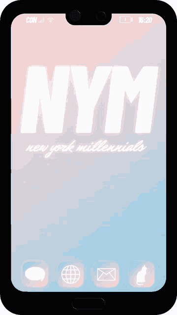 a phone with ny mils not displayed on the screen