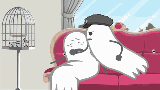 Cyanide And Happiness Ghost GIF - Cyanide And Happiness Ghost Ghost Cop GIFs
