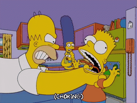 Strangle Simpsons GIF - Strangle Simpsons Choke GIFs