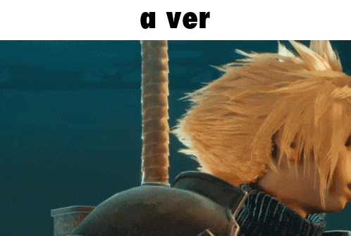 a video game character with a sword and the words a ver above him