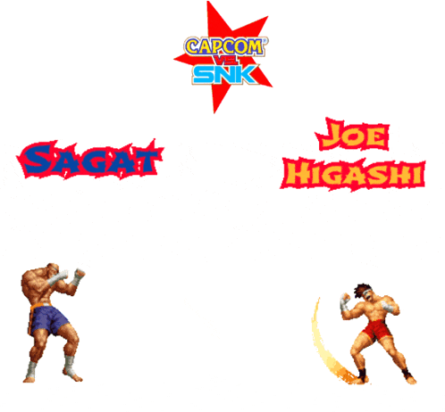sagat and joe higashi are two fighters from the video game capcom vs snk