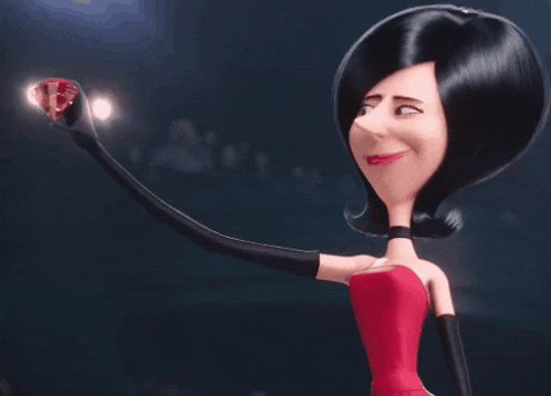 a woman in a red dress and black gloves is holding a red heart