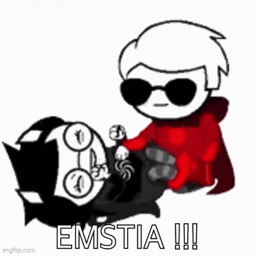 a cartoon character wearing sunglasses and a red hoodie is sitting next to a black cat .