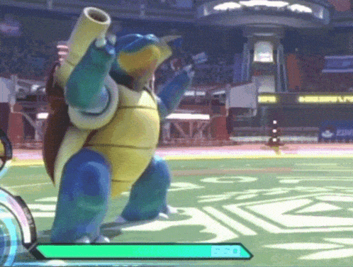 a video game screen shows a turtle with a cannon on its back and the time 5:50