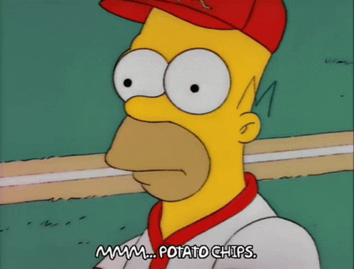 Homer Simpson Potato Chips GIF - Homer Simpson Potato Chips Potato Chip Day GIFs
