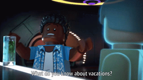 Lego Star Wars Finn GIF - Lego Star Wars Finn What Do You Know About Vacations GIFs