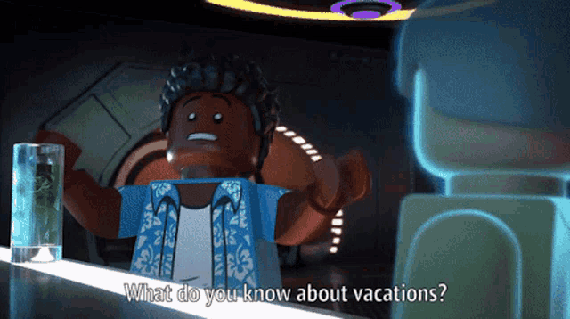 a cartoon character says what do you know about vacations