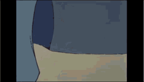 a cartoon drawing of a person 's torso with a blue shirt on