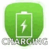 a green shield with a battery and a lightning bolt in it .