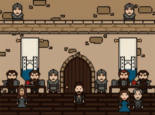 a pixel art illustration of a castle with a banner that says ' a ' on it