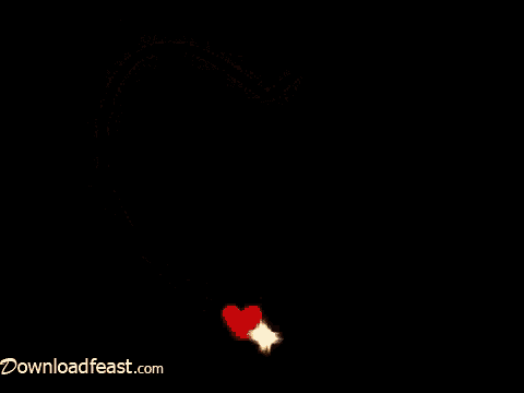 a red heart with sparkles coming out of it and the words download feast.com below it