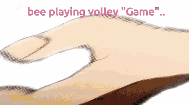 a cartoon of a person playing volley game