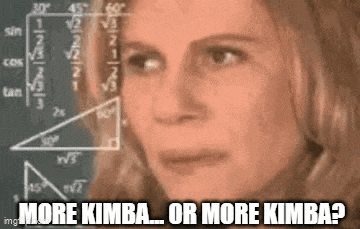 a woman is looking at a chalkboard with a triangle on it and a mathematical problem .