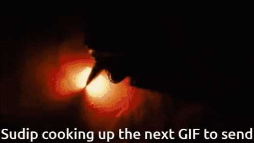 sudip cooking up the next gif to send is shown in a dark room