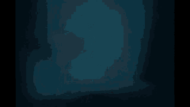 a dark blue background with a shadow of a person on it