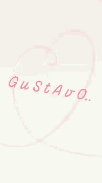 the word gustavo is written on a white background