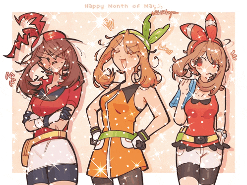 a drawing of a girl with the words happy month of may