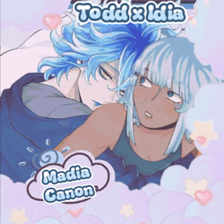 a couple of anime characters with the name todd x idia on the bottom