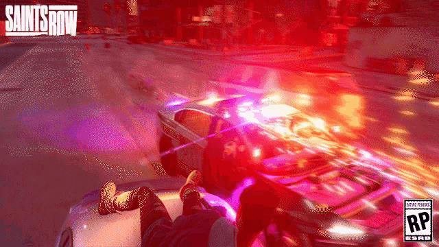 a video game called saints row is being played on a screen
