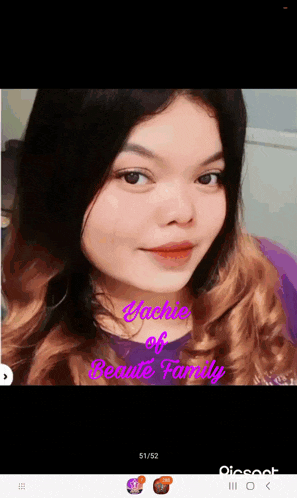 a picture of a woman with the name yachie of beaute family
