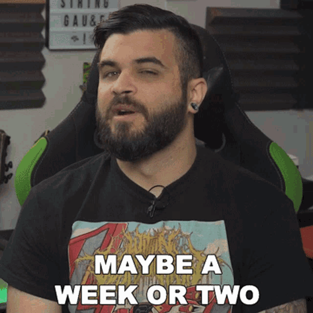 Maybe A Week Or Two Andrew Baena GIF - Maybe A Week Or Two Andrew Baena Max In Two Weeks GIFs