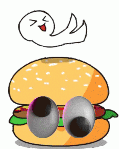Burger Ghost GIF - Burger Ghost Bouncing GIFs