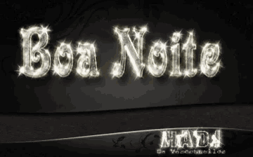 a black background with the word boa noite written in silver