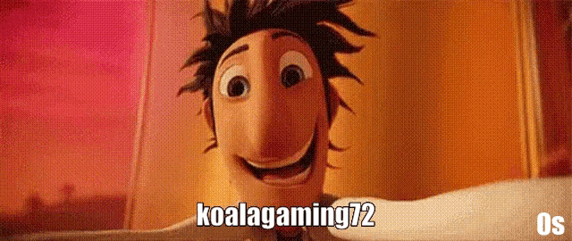 a cartoon character is smiling and says koalagaming72 os