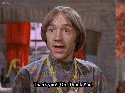 Thank You Thank You Peter Tork GIF - Thank You Thank You Peter Tork Monkees GIFs