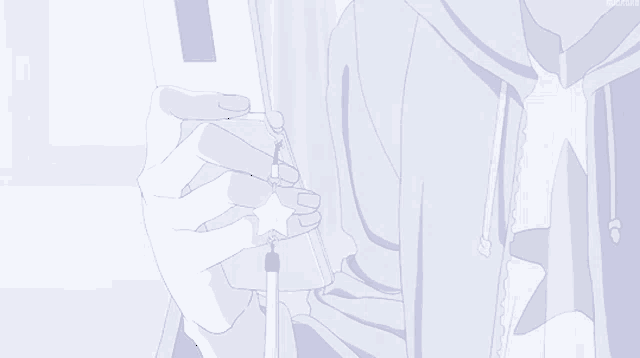 a person in a white hoodie is holding a white phone