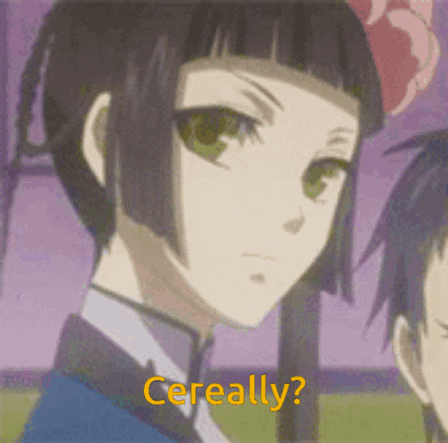 a close up of a girl with a flower in her hair and the words cereally on the bottom