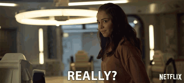 a netflix ad shows a woman asking if she 's really