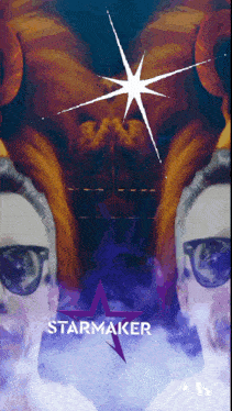 a poster for starmaker shows a woman wearing sunglasses and a star