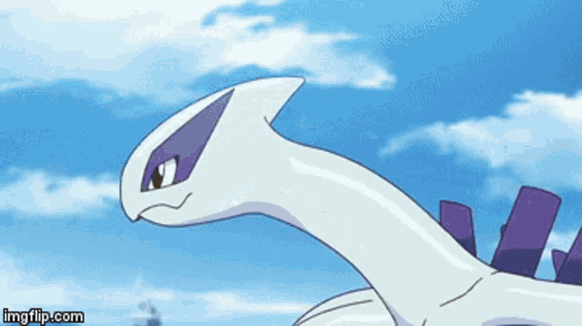 a picture of a pokemon with a blue sky in the background and imgflip.com at the bottom